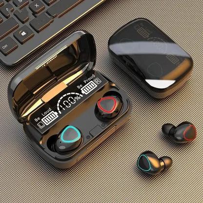 M10 TWS Wireless Earbuds – 9D HiFi Sound & LED Display